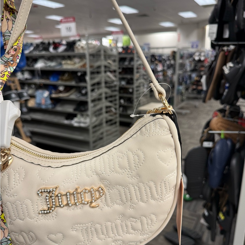 Juicy Couture Cream Crescent Shoulder Bag